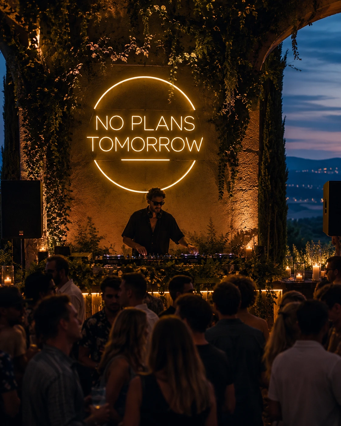 NO PLANS TOMORROW – warmes Licht, House Music und Atmosphäre